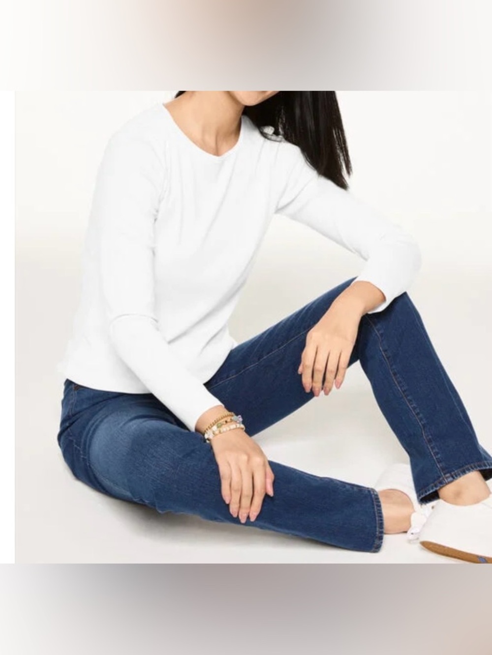 Talbots white Long-Sleeve Crewneck Top - Classic Women's Tee NWOT